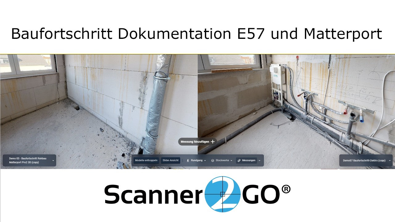 Baufortschritt dokumentieren: Matterport Side-by-Side mit E57 Daten