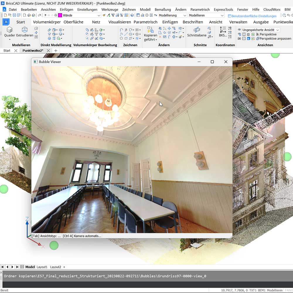 BricsCAD Laserscanning und CAD Schulung
