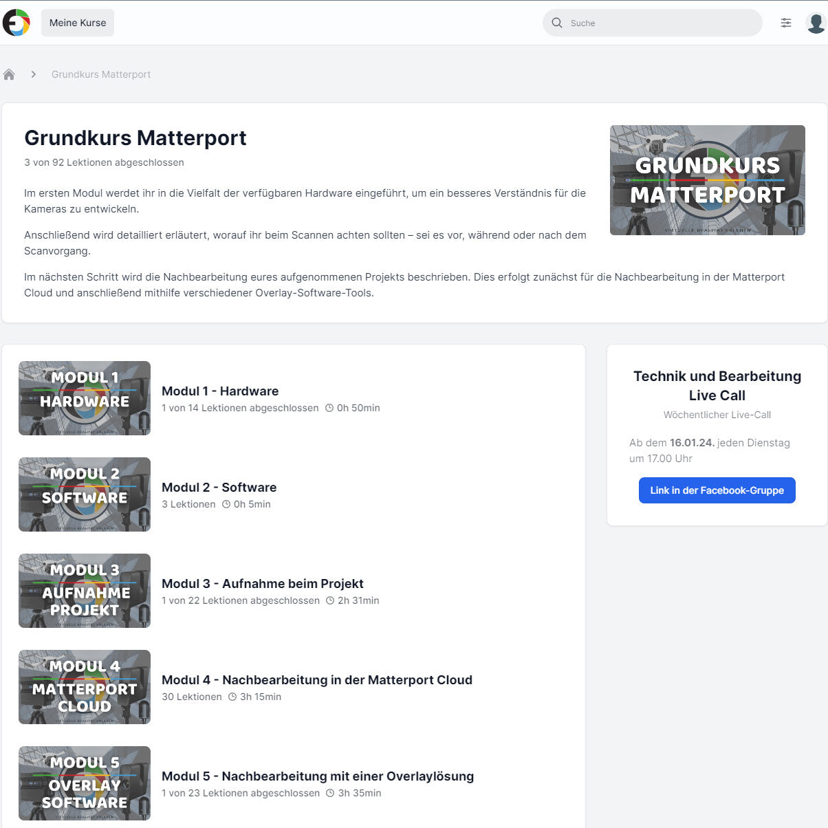 Matterport Videokurs