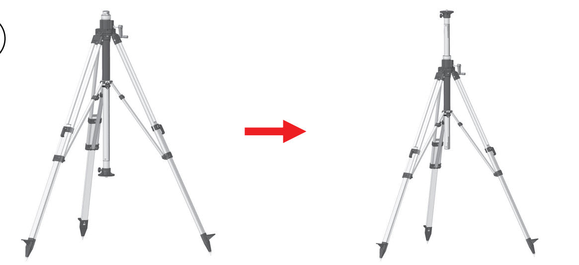 Schachtstativ bzw. Kurbelstativ von NEDO