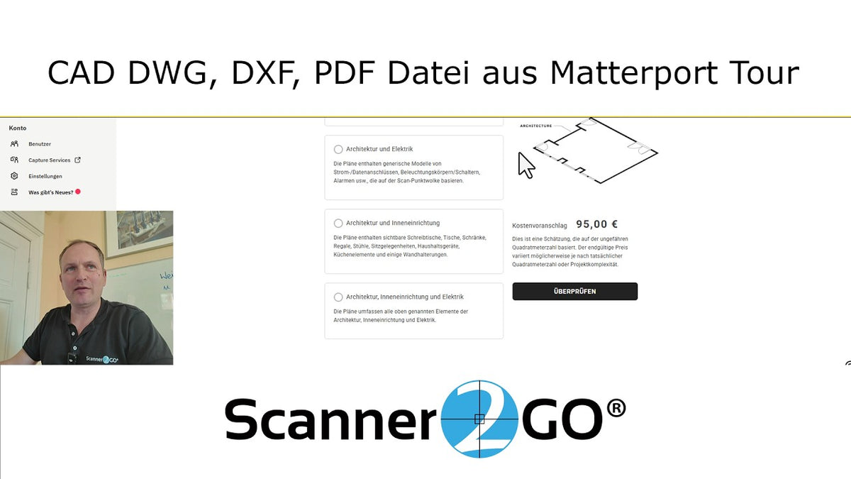 CAD Plan aus Matterport Punktwolke erstellen - Scanner2GO