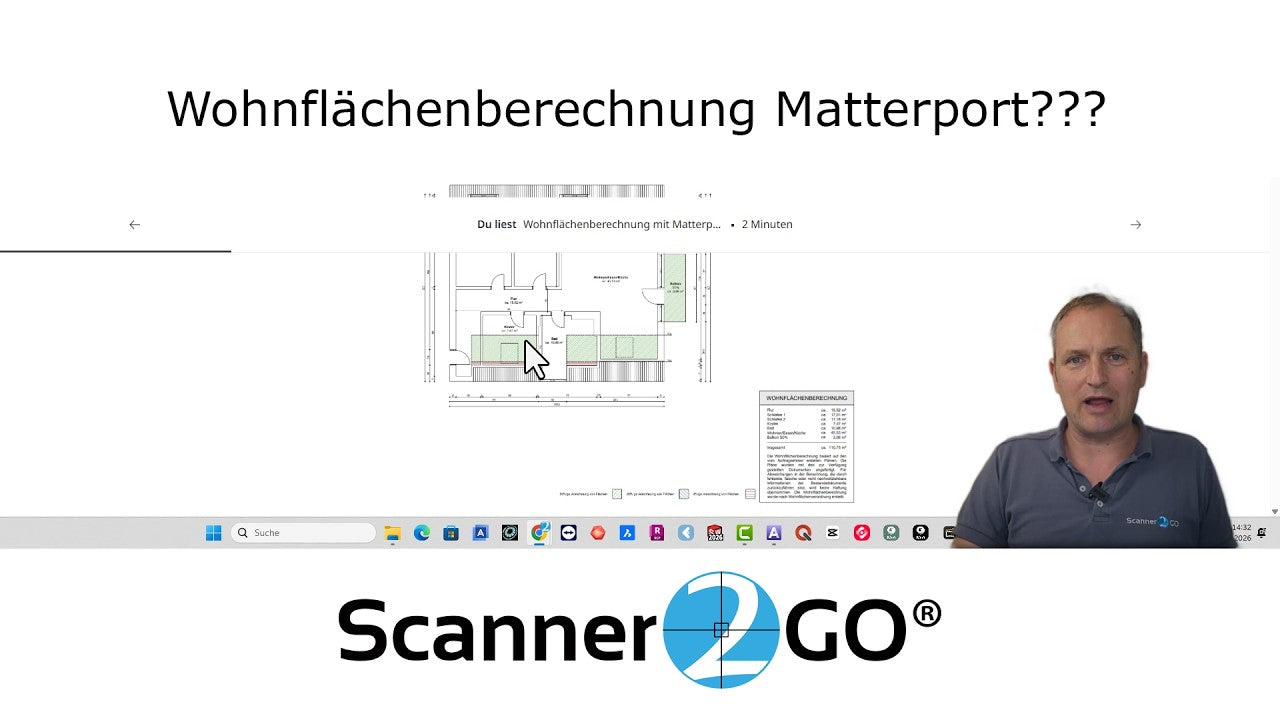 Wohnflächen Berechnung basierend auf Matterport - Scanner2GO